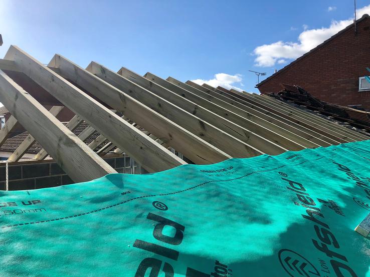 During Roofing works
